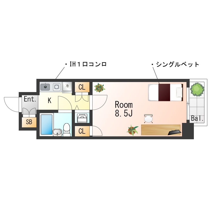 ★Sステイ新長田駅前Ⅱ　6階★オートロック・エレベーター付き分譲賃貸★